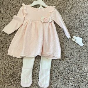 New w tags sweater dress and tights set - size 9 month